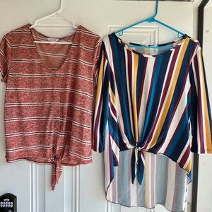 Caviar and No Boundaries tops